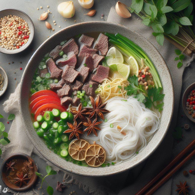 Pho SUPPE mit Rindfleisch